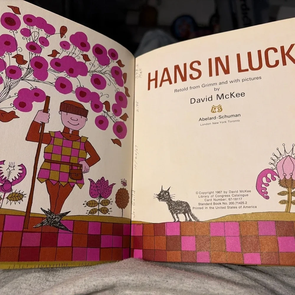 Hans in Luck By David McKee Hard Cover Book‎ 1967